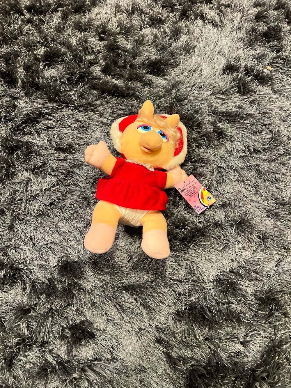 Vintage 1987 McDonald's Muppet Babies Baby Miss Piggy Plush with Tag
